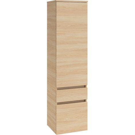 Armoire haute VB Legato 400 x 1550 x 350 mm, 1 tiroir coulissant, 1 porte, finition blanc brillant A:re (1/3)