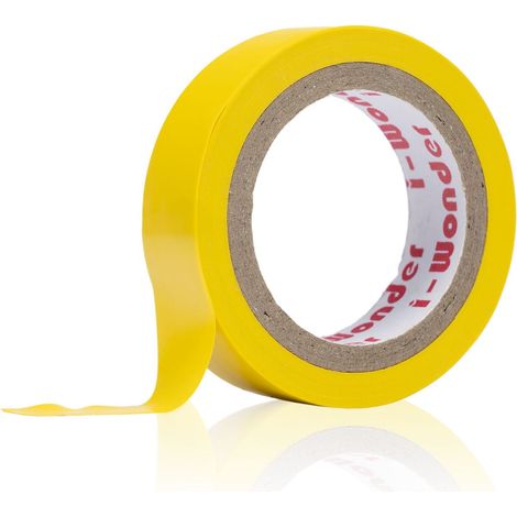 Rosfix Isolierband Gelb 10m – PVC-Material  Stark klebend, 0,13 mm dick, 16 mm breit  Kabelisolierung, elektrischer Schutz  PVC-Isolierband