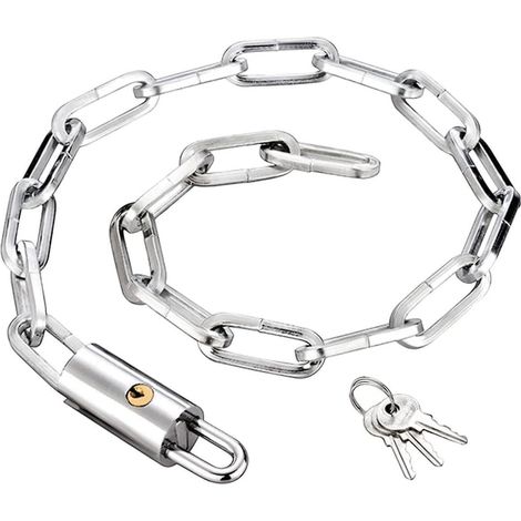 Antivol à chaîne pour vélo, antivol de porte, antivol de clôture, antivol professionnel pour vélo d'extérieur (1/4)