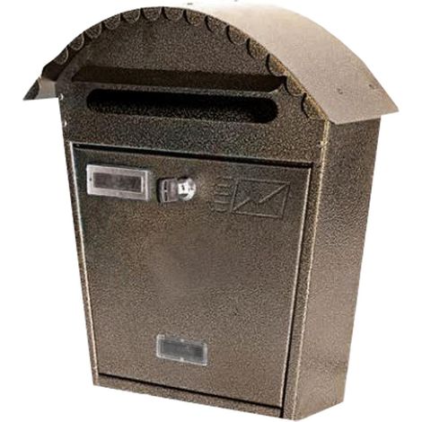 Briefkasten Bronze pulverbeschichtet h 37 cm Wandmontage