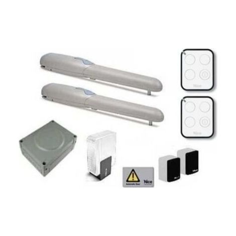 Nice – Kit d'automatisation pour portail battant jusqu'à 2m – 24V – Montage extérieur – Technologie bidirectionnelle – Détection d'obstacles (1/10)
