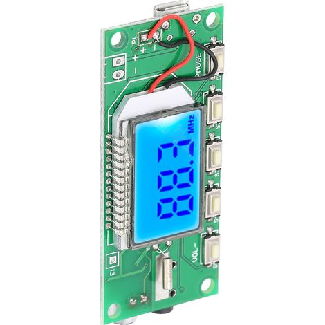 FM-Sendermodul mit digitaler Stereo-Frequenzmodulation und LCD-Display, 87–108 MHz, 3–5 V (1/5)