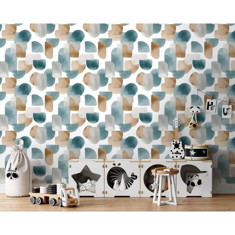 Wallarena Vliestapete Abstrakt Aquarell Beige für Wohnzimmer und Schlafzimmer, 10 m x 50 cm – inkl. Kleister & Anleitung (1/5)