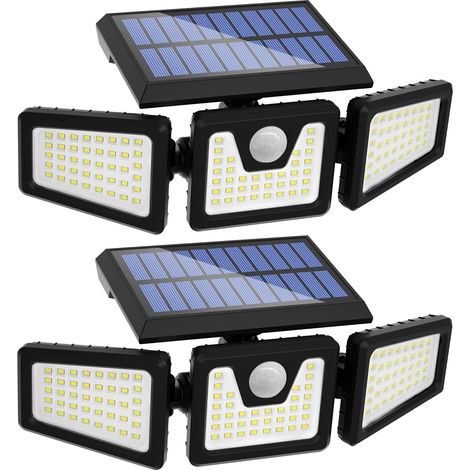 Solar Lights Outdoor, 118 LED Solar Lights Outdoor with Motion Sensor, IP65 Waterproof Solar Lights Outdoor for Garden, Driveway, Patio. (1/5)