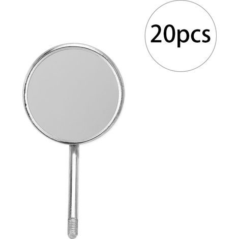 20 Pièces Têtes de Miroir Dentaire en Acier Inoxydable, Type B - Accessoire Odontoscope (1/5)