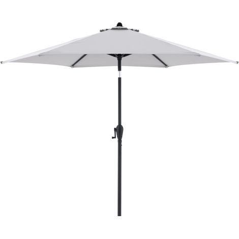 Doppler Ombrellone per il giardino Jack 250cm grigio chiaro I Parasole rotondo per balcone e terrazza I inclinabile I Ombrellone da balcone I Ombrellone a manovella I con funzione di manovella (1/3)