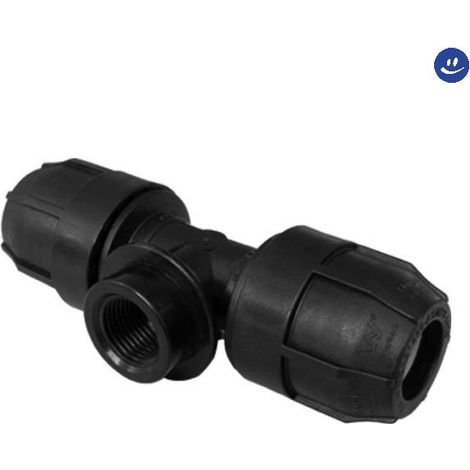 Raccordo a t femmina a compressione in polipropilene serie elopress ø90x3 pn10 NUPI