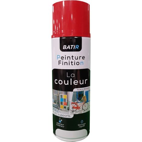 Aérosol peinture brillant 400ml, rouge, RAL 3000
