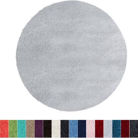 Badematte Sky Soft Silbergrau 95 cm Durchmesser (1/4)