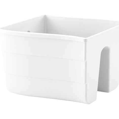 Vaso da fiori Wave 30 per ringhiera  Bianco