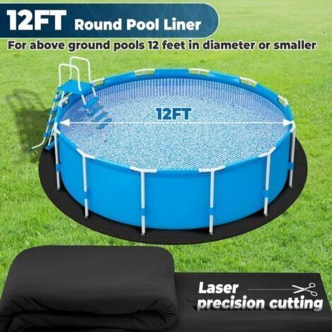 Tapis de Sol Piscine, revêtement de Piscine Rond épais,Tapis Piscine Hors Sol, Piscine Ronde Hors Sol bache Sol Piscine pour Piscine Et Bains À Remous Extérieurs, Diamètre 3,7 M