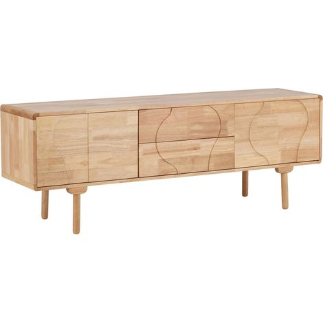 Meuble TV en Bois "Skärhamn" 180cm Naturel (1/5)