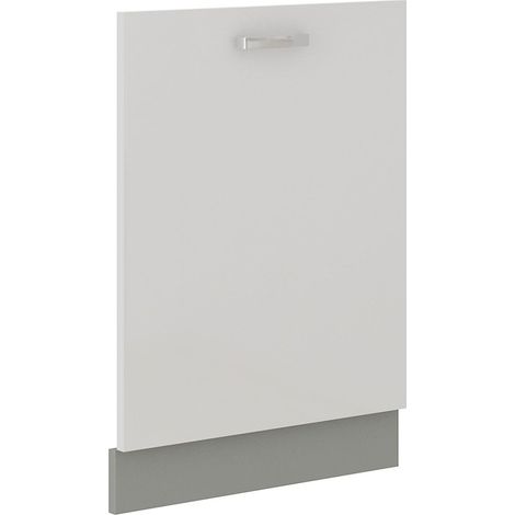 Frontblende Geschirrspüler vollintegriert 60 cm Weiß Hochglanz Küche Bianca Grey (1/2)
