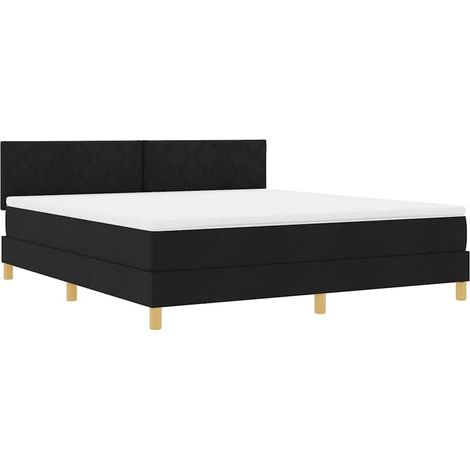 Maison Exclusive - LED Boxspringbett mit Kopfteil Schwarz 180 x 2 (1/5)