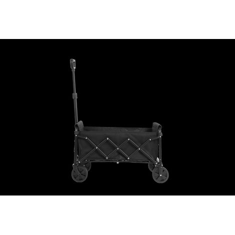 Chariots de plage pliables, légers, portables et robustes avec roues - Chariots utilitaires d'extérieur pour courses, camping, shopping, sport, jardinage - Grande capacité - Noir (1/5)