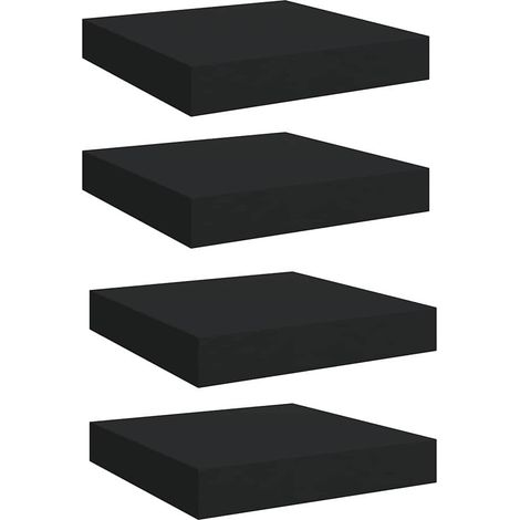 Maison Exclusive - Schwebende Wandregale 4 Stk. Schwarz 23x23,5x3 (1/5)