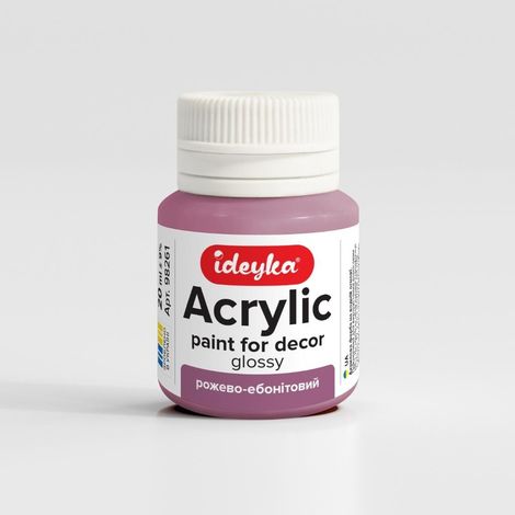 Peinture acrylique rose et ébonite 20 ml