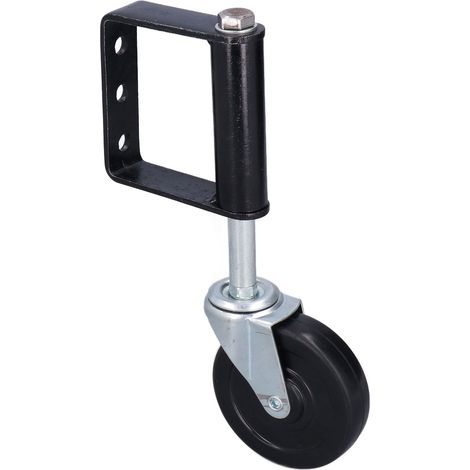 Roulette industrielle robuste 100mm, fixation à 3 trous pour portes lourdes usage intensif (1/5)