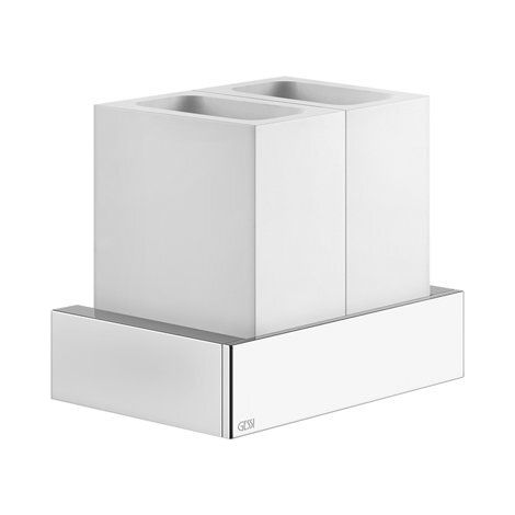 Gessi Rettangolo Accessoires Doppel-Glashalter zur Wandmontage,