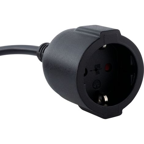 REV Schutzkontaktverlängerung mit USB-A Buchse, 3 m, schwarz (1/5)