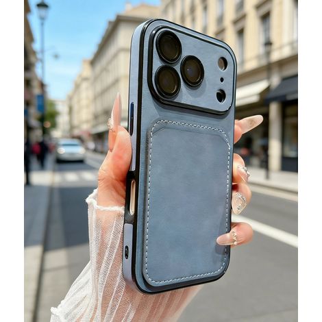 Coque de téléphone (iPhone 14 Pro Max bleu), protection d'objectif en verre dépoli (1/5)
