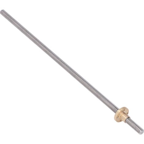 Jeu de 5 vis trapézoïdales T8 en acier inoxydable, 300mm, avec écrous en laiton pour imprimante 3D (1/5)