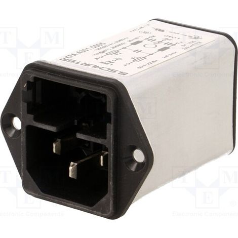 Connettore di alimentazione maschio Ac 10amp Con filtro Da Rosso 4301-5005