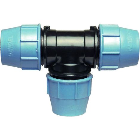 Adaptateur en T femelle PEHD 25-26 32 mm x 32 mm x 32 mm Connecteur de tuyau en plastique Connecteur à collier pour tuyaux PE/PEHD (1/4)