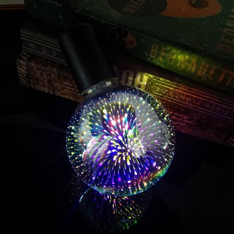 Ampoule Décorative Étoile - Verre Martelé 3D - Base E27 - Lumière Nocturne pour Intérieur - 10 x 10 x 10 cm - 1 Pièce (1/5)