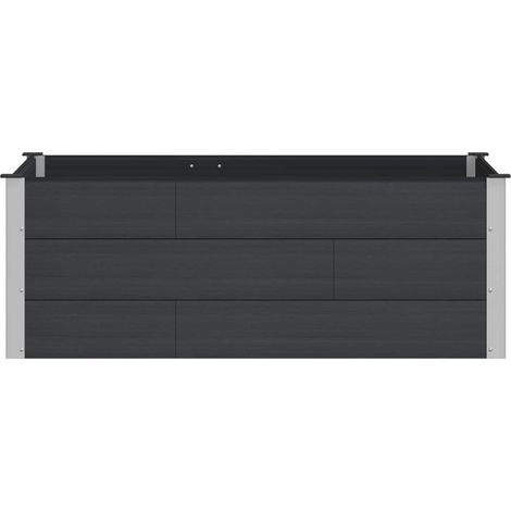 Maison Exclusive - Letto rialzato da giardino Nero 150 x 100 x 54 cm