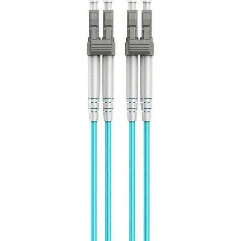 Câble fibre optique multimode duplex OM4 50/125 Cablexpert CFO-MDOM4-LC/LC-1M Bleu 1 m (1/2)