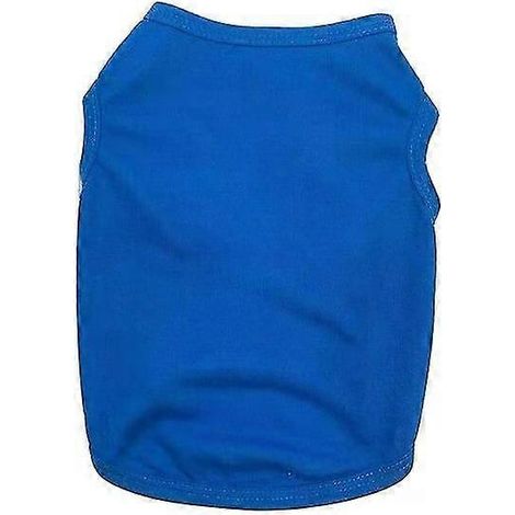 Ropa de verano para mascotas, para perros pequeños y medianos, camiseta de algodón liso, accesorios para perros, artículos para mascotas, chaleco para gatos, ropa para mascotas, tallas XS-5XL, azul os (1/5)