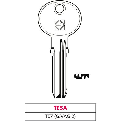 Silca CHIAVE PUNZONATA OTTONE TE7 (G. VAG 2) TESA 5.00 pz