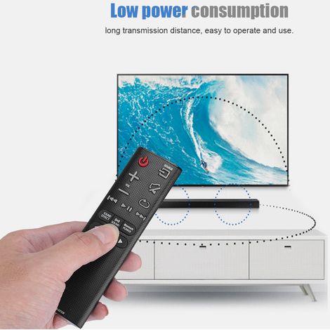 Télécommande universelle pour barres de son Samsung HW-J4000, HW-K360, HW-K450 - Référence AH59-02733B en noir