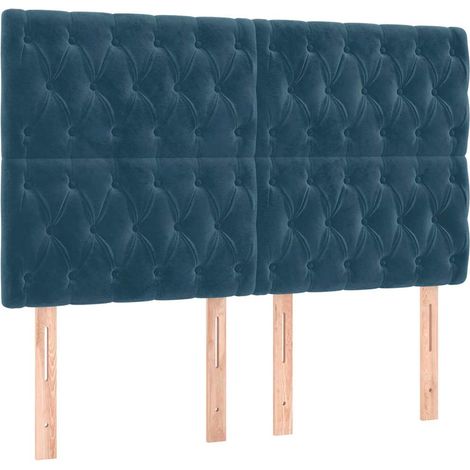 Maison Exclusive - Cabecero Terciopelo Azul Oscuro 144x7x118/128 (1/5)