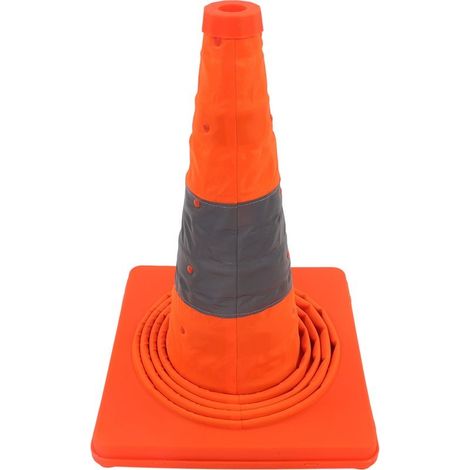 Cône de sécurité routière pliable 70x29x29cm, stationnement routier réfléchissant pliable (1/5)