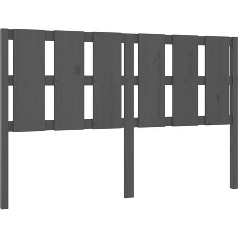 Maison Exclusive - Cabecero de cama madera maciza de pino gris 15