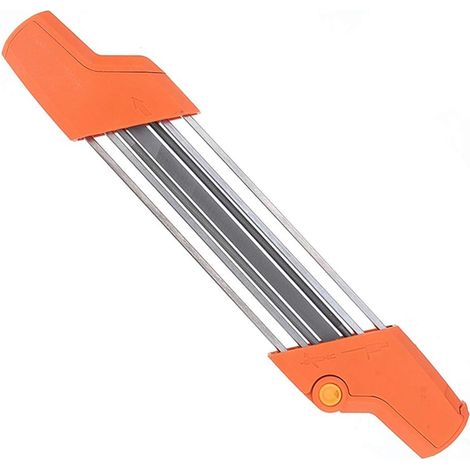 2-in-1 Easy File 3/8"/4,0 mm Kettensägen-Kettenschärfer, schnelles Kettensägen-Schärfset mit Griffen, passend für Chiansaw-Marken mit 3/8" Pitch