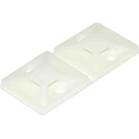 Embase pour serre-câbles autoadhésive 19.5mm x 19,5 mm, Ø fixation 3.9mm ( Prix pour Sachet de 100 )