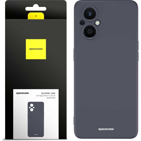 Funda de silicona Spacecase para Oppo Reno 7 Lite, color negro. (1/5)
