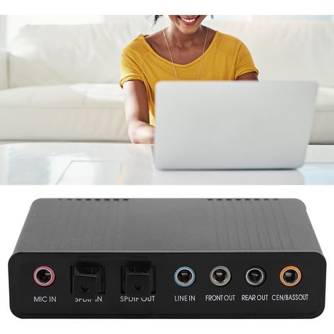 Carte son externe USB 5.1 DM HD10 pour karaoké, enregistrement et gaming sur PC (1/5)