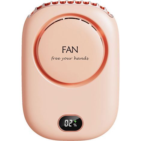 Ventilateur de cou portable, mini ventilateur suspendu avec cordon et support réglables, rechargeable par USB, mains libres utilisation (1/5)
