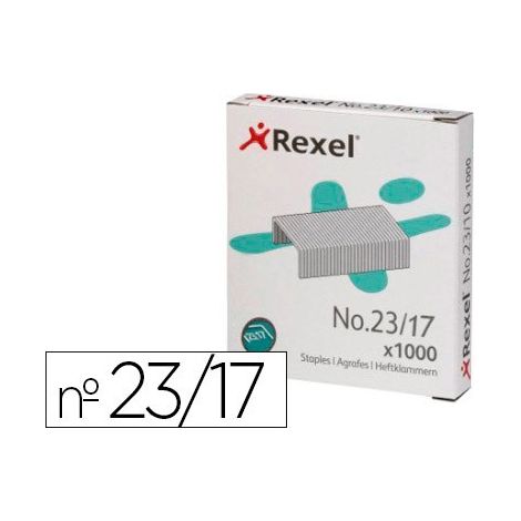 Grapas rexel 23/17 acero caja 1000 unidades