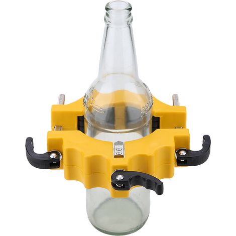 Coupe-bouteilles en verre pour bière et vin, outil de découpe pour loisirs créatifs et bricolage (jaune) (1/3)