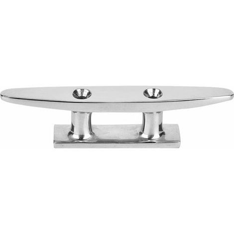 VURAHOME - Amarrage Cales de Pont de Bateau Taquet Cales de Corde de Bateau Taquet à Base Ouverte en Acier Inoxydable Accessoire de Bateau Poli(4in) (1/5)