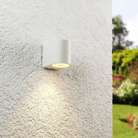 Applique A Parete Per Interno Esterno Ip65 Porta Faretto Gu10 Bianco