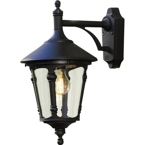 Konstsmide Virgo Applique d'extérieur Lanterne classique noire mate, IP23 (1/3)