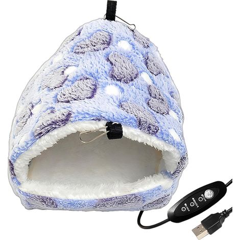 Nid Suspendu pour Oiseaux Hamac Chauffant USB Ajustable Dédié Aux Animaux Maison Chaude Hivernale Pour Oiseaux Pour Perroquets Perruches et Canaris Ponte Reproduction et Repos (1/5)