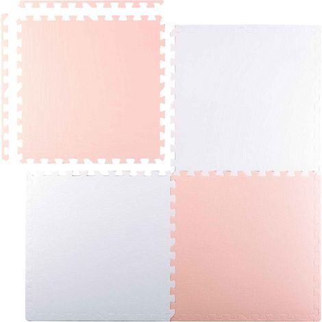 Tappeto puzzle in schiuma grande Ricokids 60x60 cm 4 pezzi pesca e bianco (1/5)