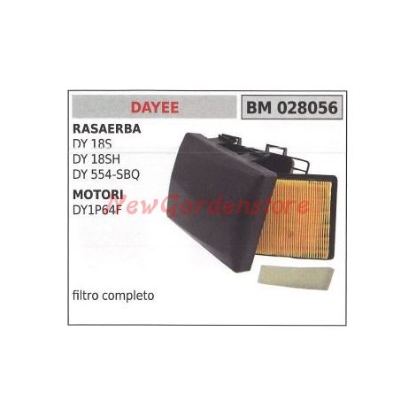 DAYEE-Luftfilter für Rasenmäher DY 18S und DY1P64F-Motoren 028056